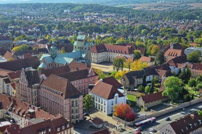 Der Dom vom Turm der Andreaskirche